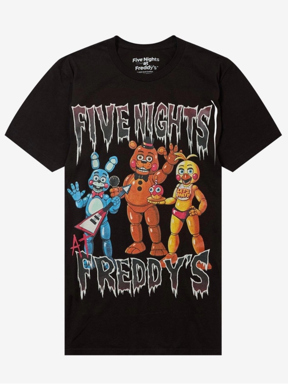 Hot Topic Black Five Nights at Freddy's Graphic Tee